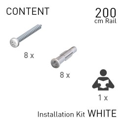Fastener Kit Classic Rails 200cm White