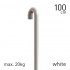 Rod Steel 3mm White 100cm