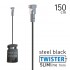 Twister Slimline 1mm Black Steel 150cm