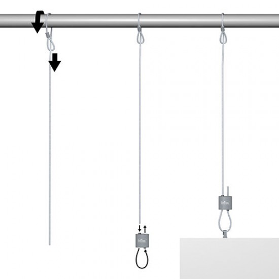 Artiteq Loop Hanger + Steel Cable with Loop Set